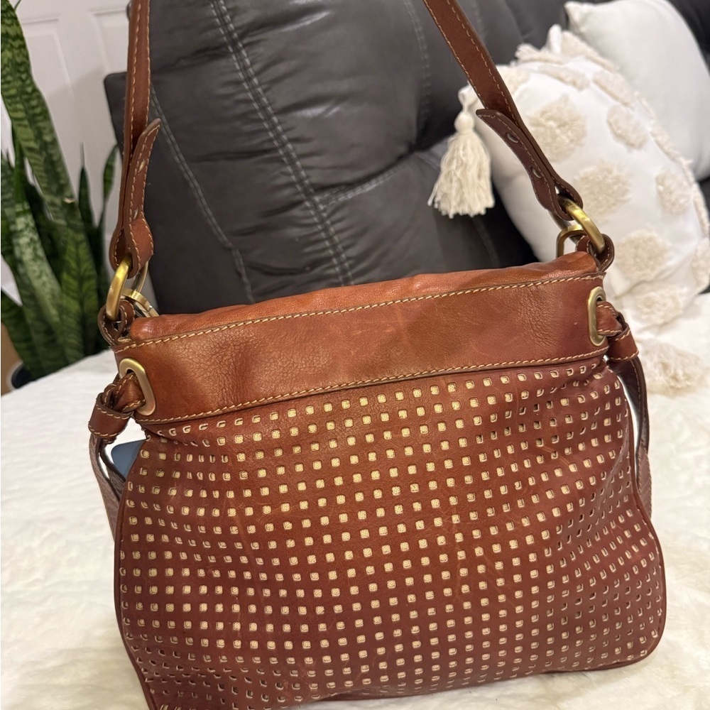 NWT Vintage Rafe Tan Crossbody Bag with Leather Material and Adjustable Strap - Picture 6 of 9